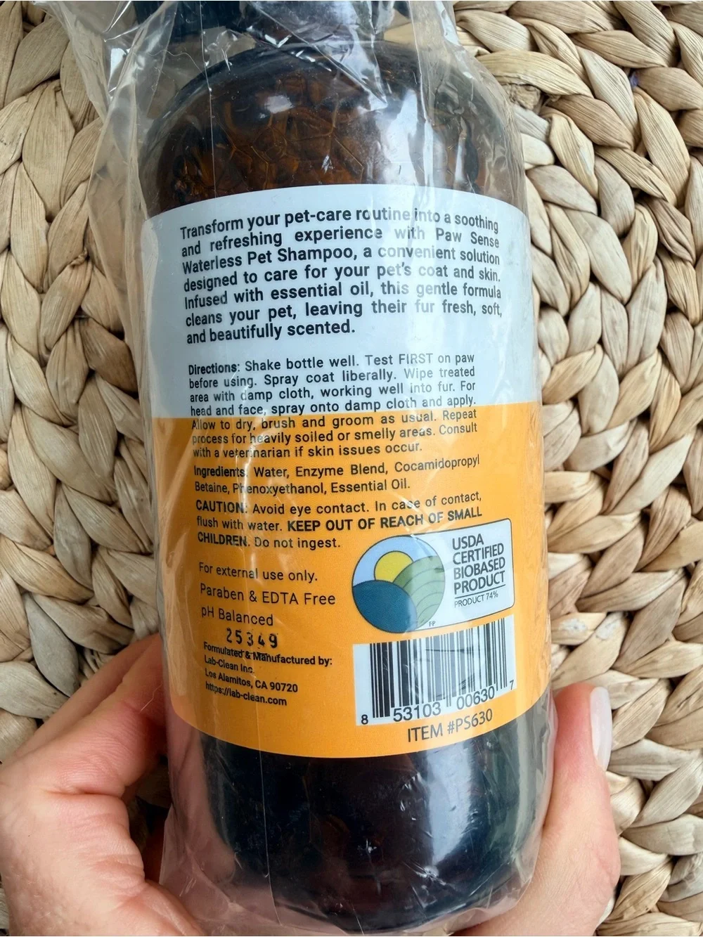 NWT Paw Sense Apothecary Oatmeal Mango Waterless Pet Shampoo – 16 oz